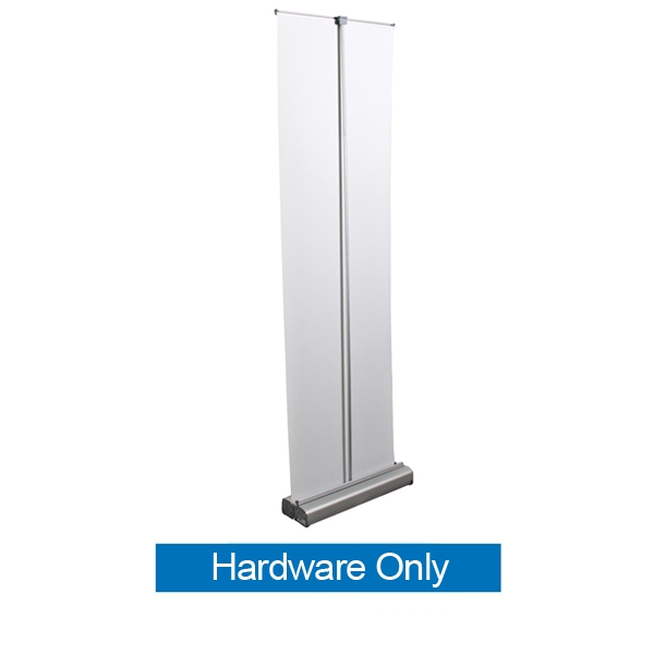 24in Optimum Double Sided Retractable Banner Stand Hardware Only. Optimize space and double-up your message with this versatile and durable Optimum Double Sided Retractable Banner Stand! Premium, double-sided retractable banner stand for next Trade Show