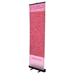 24in Economy Retractor Banner Stand Black Opaque Fabric Kit the most economical retractor on the market. Perfect for tradeshows, meetings, lobbies, and retail point of sale.Economy Retractor Banner Stands available in 6 sizes for all your mobile marketing