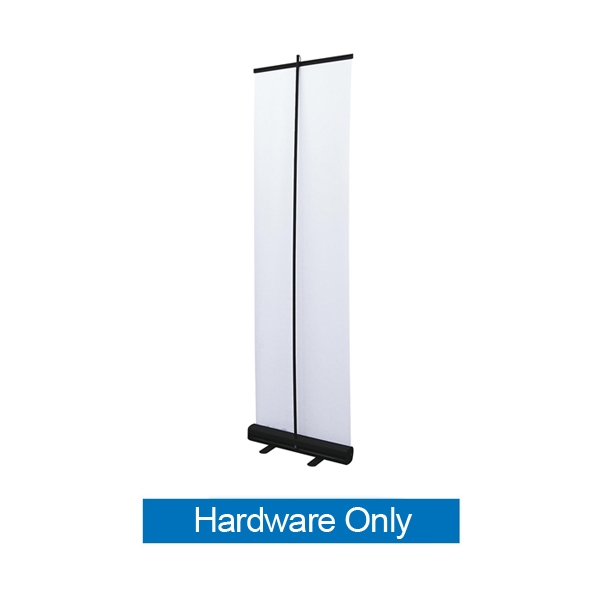 Economy Retractor Bannerstand Hardware Only, Black 24 inches wide the most economical retractor on the market. Its lighter duty mechanism makes it appropriate for temporary displays or for advertising seasonal specials. The most economical retractor.