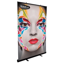48in Economy Retractor Banner Stand with Vinyl Print Silver the most economical retractor on the market. Its lighter duty mechanism makes it appropriate for temporary displays or for advertising seasonal specials.