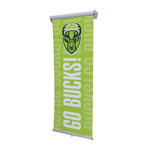 2ft x 5ft Inversion Hanging Retractor Kit with Printed Graphic. Our Best Selling Banner attaches with hook-and-loop fasteners so swapping out graphics is easy.