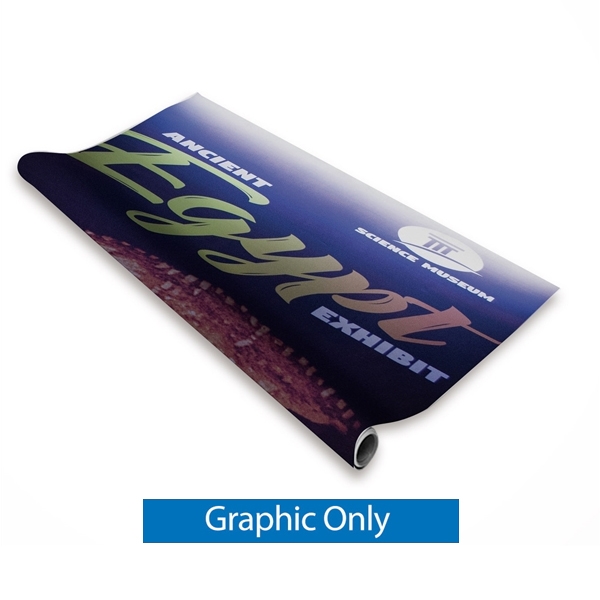 3ft x 8ft Lumos Titan No-Curl Opaque Cartridge Kit. This retractable banner is illuminated from both the top and bottom. What a bright idea!