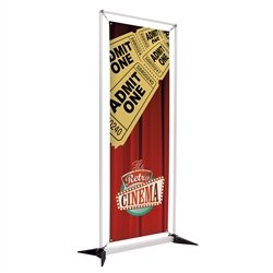 3ft x 6ft FrameWorx Titan No-Curl Opaque Fabric Single-Sided Kit. This lightweight display features a contemporary design that looks great in any environment.