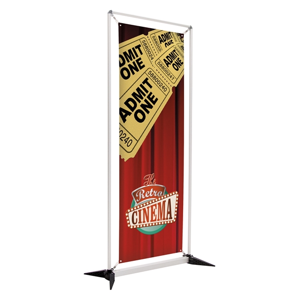 3ft x 6ft FrameWorx Titan No-Curl Opaque Fabric Single-Sided Kit. This lightweight display features a contemporary design that looks great in any environment.