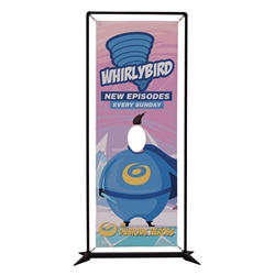 3ft x 7ft FrameWorx Face Cutout Titan 13 oz. Smooth Scrim Vinyl Single-Sided Junior Kit. Let your guests become part of the show with this creative spin on our traditional FrameWorx display.
