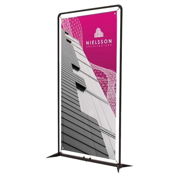4.5ft x 7.5ft FrameWorx Banner Single-Sided Fabric Kit. Let your guests become part of the show with this creative spin on our traditional FrameWorx display.