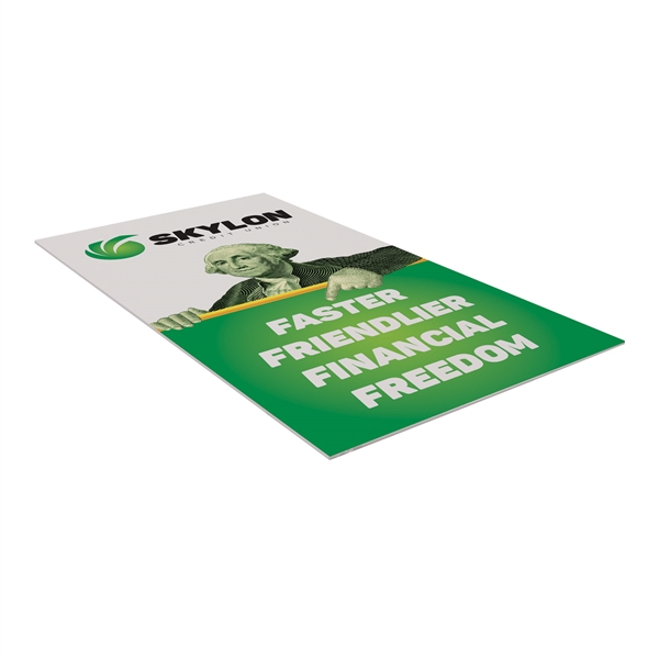 24" x 42" Base-X Single-Sided Sign Graphic Only. This signpost's space-saving base folds out to an X shape for a sleek look that draws attention to the signboard.