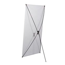 33.5in x 80in Tri-X Banner Display Hardware Only allows your customers to quickly set up their graphics. Simply unfold the Tri-X display and attach a grommeted graphic. Allows for an upscale wood look for a lower cost.