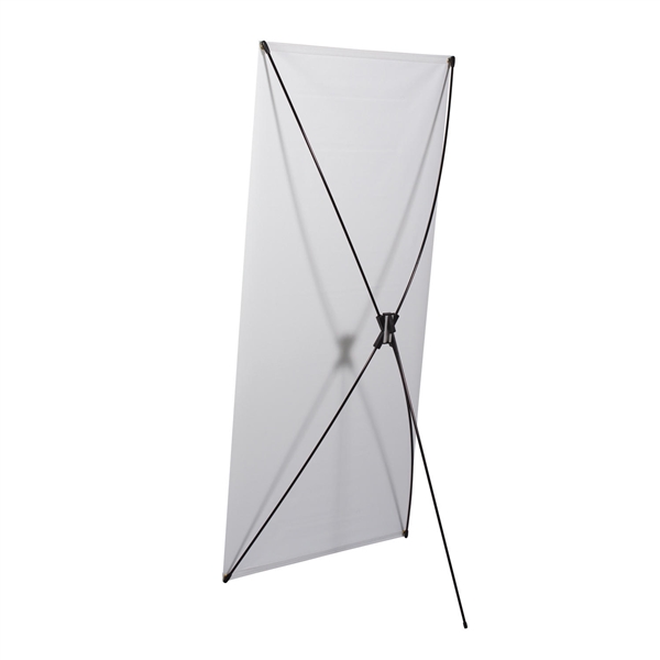 33.5in x 80in Tri-X Banner Display Hardware Only allows your customers to quickly set up their graphics. Simply unfold the Tri-X display and attach a grommeted graphic. Allows for an upscale wood look for a lower cost.