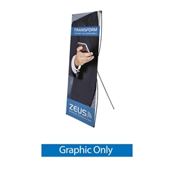 Replacement Graphic 23.5in for Tri-X3 Banner Display allows your customers to quickly set up their graphics. Budget Spring-Back Banner Stand allows for an upscale wood look for a lower cost. Simply unfold the Tri-X display and attach a grommeted graphic
