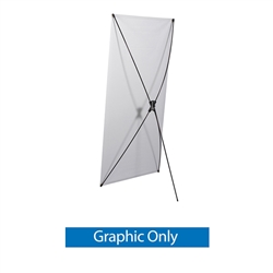 Replacement Graphic 31.5in x79in Tri-X4 Banner Display allows your customers to quickly set up their graphics. Budget Spring-Back Banner Stand allows for an upscale wood look for lower cost. Simply unfold the Tri-X display and attach a grommeted graphic