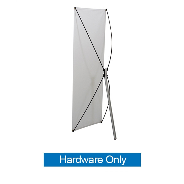31.5in x 70in Euro-X1 Banner Display Hardware Only allows your customers to quickly set up their graphics. Simply unfold the Euro-X Banner Display Hardware and attach a grommeted graphic. Allows for an upscale wood look for a lower cost.