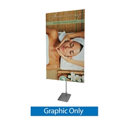40in x 75in Centerpoint Banner Stand Kit offers a unique new display solution. Banner attaches like a typical X display but the center hub allows the banner to rotate 360 degrees or tilt up or down. Adjustable banner stand is a great exhibition display.