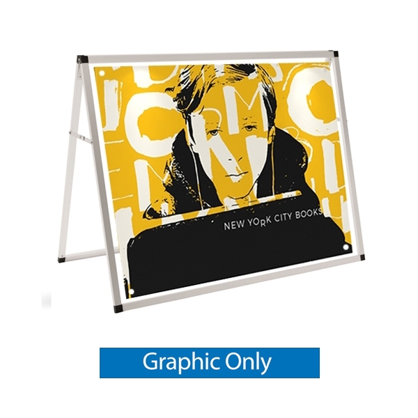 4ft Horizontal A-Frame Display Replacement Banner - Small Banner Display as a versatile way to display messages at sporting or other events when they need to stand out in a crowd. Dramatically increase the impact and visibility of your marketing