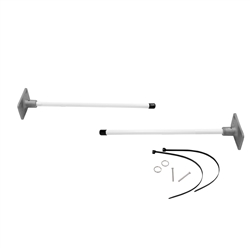 Wall Mount Bracket Set 30in is used to install banners on walls and other flat surfaces. This bracket uses many of the components of our Boulevard Bracket System to secure the fiberglass poles to the base. A Vertical Wall Mount Bracket can easily instal