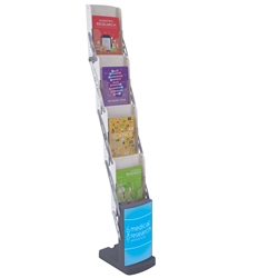 1ft x 5ft Direct View Literature Display. Keep your pamphlets and brochures prominently displayed and organized.