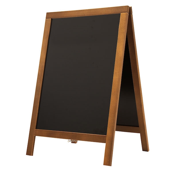 21.6in x 32.5in Economy Wood A-Frame Chalkboard Hardware Kit. This A-frame is a great option if you're looking for a chalkboard sign on a budget.
