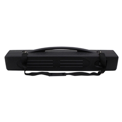 40in x 5in x 6in Black Plastic Carrying Molded Plastic Case carrying case for use with banner stands displays, back walls, and trade show accessories and Economy Retractors and Banner Displays. Heavy duty Black Plastic Carrying Molded Plastic Case