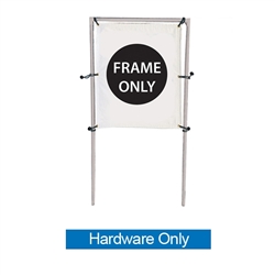 Get your outdoor message noticed! For maximum impact and visibility, In-Ground Single Banner Frame Hardware Only 5ft h x 4ft w are an excellent way to display banners. All pieces of the lightweight all-steel frame snap together for easy assembly.