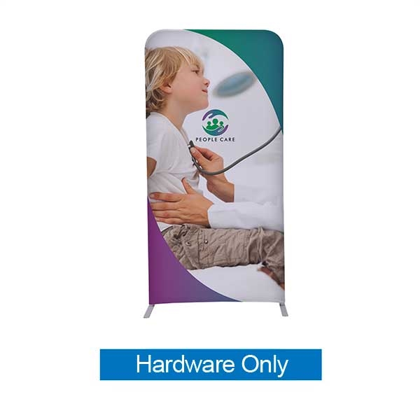 3ft x 6ft EuroFit Straight Wall Display (Hardware Only). This double-sided display is lightweight and stylish. Eco-friendly media is made up if 100% recycled materials.