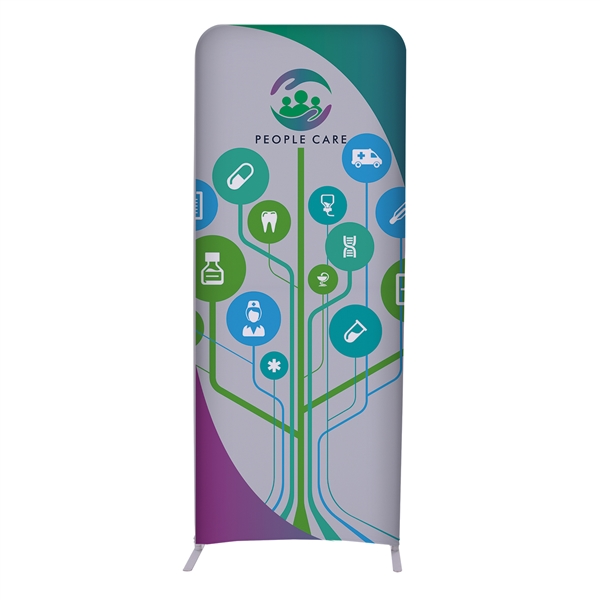 3ft x 8ft EuroFit Straight Wall Display Kit. This double-sided display is lightweight and stylish. Eco-friendly media is made up if 100% recycled materials.