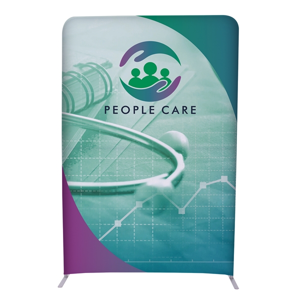 5ft x 8ft EuroFit Straight Wall Display Kit. This double-sided display is lightweight and stylish. Eco-friendly media is made up if 100% recycled materials.