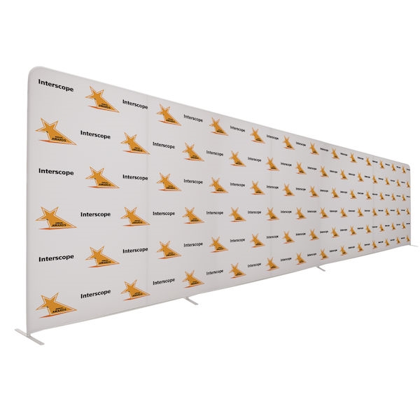 30ft x 8ft EuroFit Straight Wall Display Kit . The 30ft EuroFit is the largest continuous graphic in our product offering.
