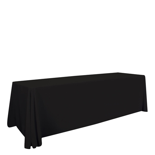 8ft stylish and elegant draped table throw professionally presents your company at events and trade shows. These premium quality polyester twill table throws are easy to care for and can be easily washed.  This tablecloth is unprinted and available in sto