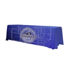 This 8ft Enviro Eco-Friendly table throw offers a professional presentation at your next trade show or event.  This Draped Four Sided table cover features custom printed graphics that are dye-sub printed on polyester fabric for a beautiful brand presentat