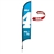 Outdoor promotional sail flags get your message noticed!  Custom printed 13ft Premium Razor marketing flags are perfect for events, trade shows, expos, fairs and in front of retail locations.