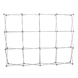 10ft Deluxe Geometrix 12 qd Display Frame Kit (Frame & Faceplates) . Deluxe Geometrix 12 qd Display stronger, and more durable frame then our standard GeoMetrix Trade Show Backwall Exhibits.