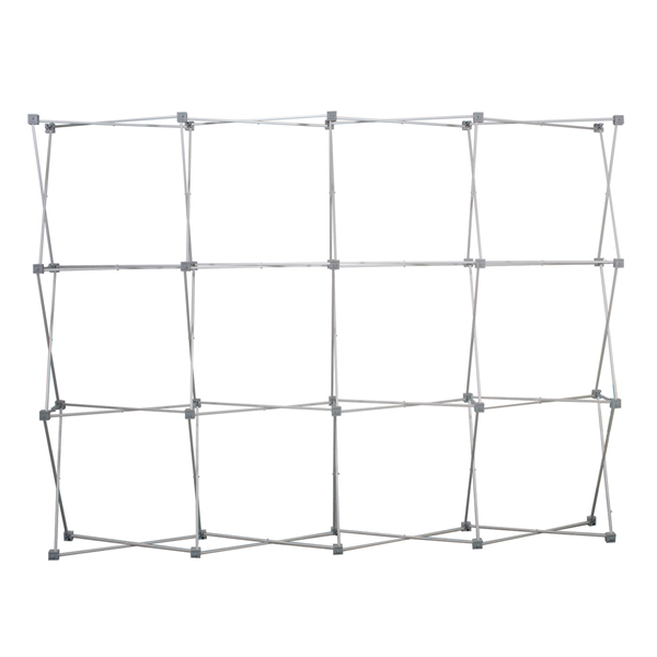 10ft Deluxe GeoMetrix 12 qd Display Frame Kit (Frame & Faceplates) . Deluxe GeoMetrix 12 qd Display stronger, and more durable frame then our standard GeoMetrix Trade Show Backwall Exhibits.