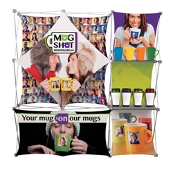 Deluxe Geometrix 8ft Fabric Trade Show Display Kit with 4 Banners is one of the more unique product offerings at xyzDisplays. Xpressions series offers many of the features the exhibitors look for in a high quality trade show backwall popup fabric displays