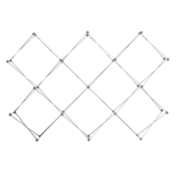 Deluxe Geometrix 10ft Trade Show Display Frame Kit 8-quad is one of the more unique product offerings at xyzDisplays. The Xpressions series offers many of the features the exhibitors look for in a high quality trade show popup backwalls