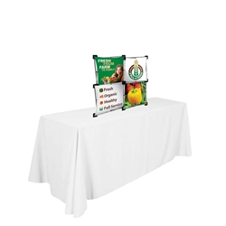 2ft x 2ft Micro Geometrix Fabric Table Top Display Kit Is one of the more unique product offerings at xyzDisplays.com but has been a huge hit with our customers! Geometrix series offers many of features the exhibitors look for in a quality displays