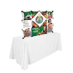 4ft x 3ft Micro GeoMetrix Tension Fabric Pop Up Table Top Display will captivate onlookers and draw potential clients into your trade show booth area. Tension fabric table top displays are great looking, affordable, lightweight and easy to set up.