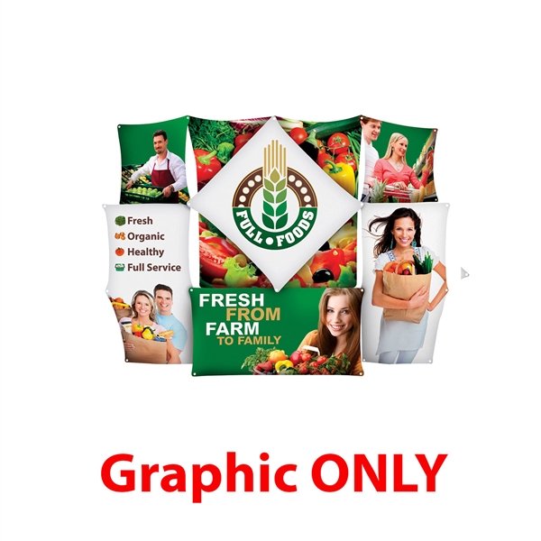 Excitement of our best selling 4ft GeoMetrix pop up display in the perfect tabletop size. A big impact small enough to travel anywhere. Interchangeable, dye-sublimated fabric banners create an unlimited number of looks with one tabletop display.