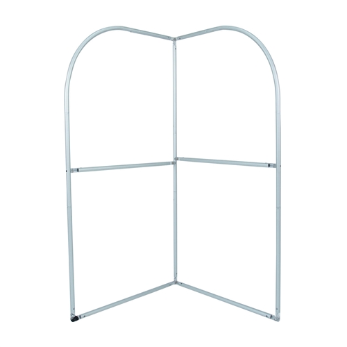 EuroFit Backwall Corner Tension Fabric Exhibit Hardware Only will command attention at any trade show or event.  EuroFit backwall corner is a simple add on display that can transform your standard backwall into a complete exhibit booth.