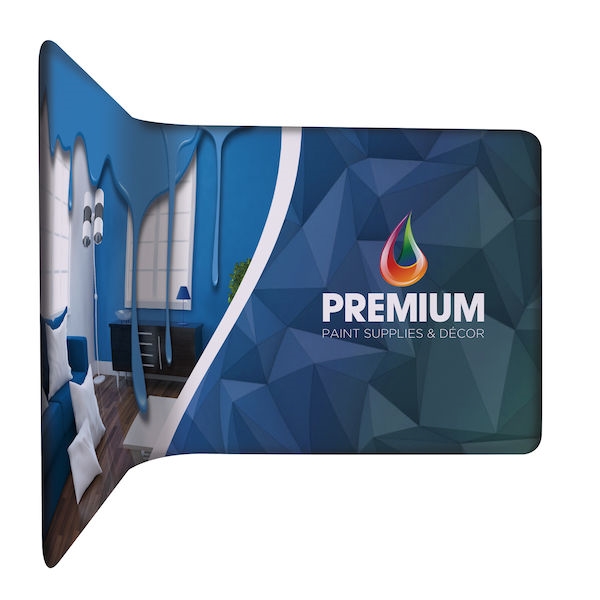 10ft x 6ft EuroFit 90 Degree Angle Kit. These double-sided displays weigh 75% less than standard pop-up displays.