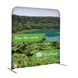 4ft x 54in EuroFit Straight Wall Floor Tension Fabric Display Kit. The uniqueness of a tension fabric display is evident when you see one on the trade show floor.