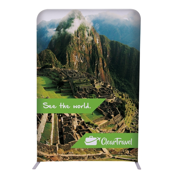 4ft x 72in EuroFit Straight Wall Floor Tension Fabric Display Kit. The uniqueness of a tension fabric display is evident when you see one on the trade show floor.