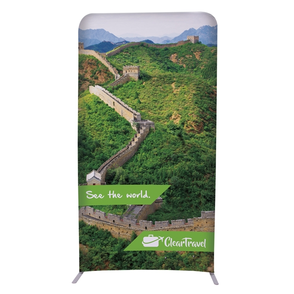 4ft x 90in EuroFit Straight Wall Floor Tension Fabric Display Kit. The uniqueness of a tension fabric display is evident when you see one on the trade show floor.