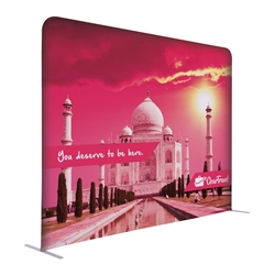 8ft x 72in EuroFit Straight Wall Floor Tension Fabric Display Kit. The uniqueness of a tension fabric display is evident when you see one on the trade show floor.