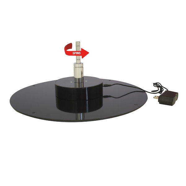 Sail Sign Motorized Spinner Base Hardware. This automated base slowly rotates to bring attention to your sail sign.