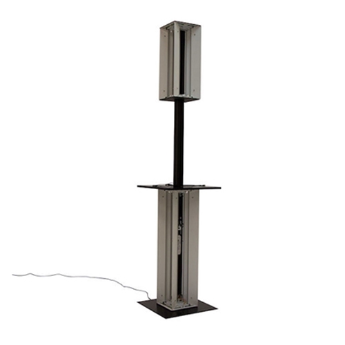 20in x 90in  ShowGlower Power Tower Display (Hardware Only). 
The lamppost design of this charging station makes it hard to miss, and it lights up to complete the look.