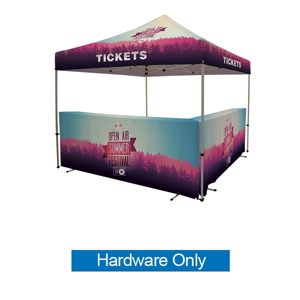 10ft x 4ft  Modular Event Counter (Hardware Only). 
This counter complements 10' tents perfectly. Create a space for merchandise, or simply use it as a drink rail so your guests have a place to gather.