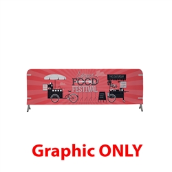 10ft x 3ft  Barricade Cover Fabric (Graphic Only). 
Transform any event barricade into a prime advertising opportunity, and maximize your impact by featuring a different design on each side.

