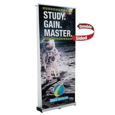 34in x 80in Ideal Retractable Double-Sided Banner (Graphic & Hardware)