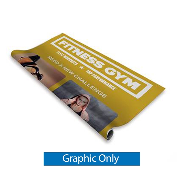 36in x 65-78.5in Stratus No-Curl Opaque Fabric Retractable Banner (Graphic Only)
