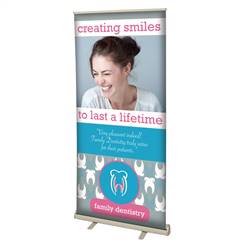 36in x 80in Value Retractable Polypropylene Media Banner (Graphic & Hardware)